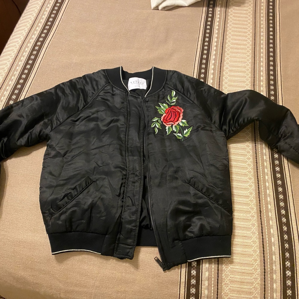 Women/girls Velvet brand black Bomber jacket